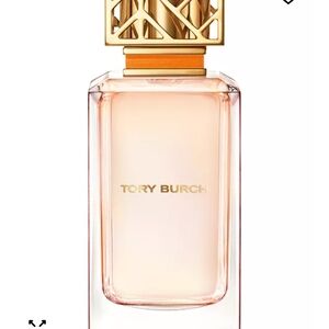 Tory Burch Pink-Toned Fragrance Bottle with Gold Accents